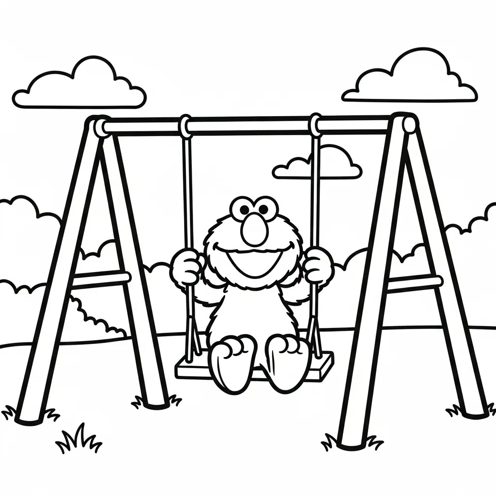 Elmo 2 para colorear para imprimir para niño de 7 años
