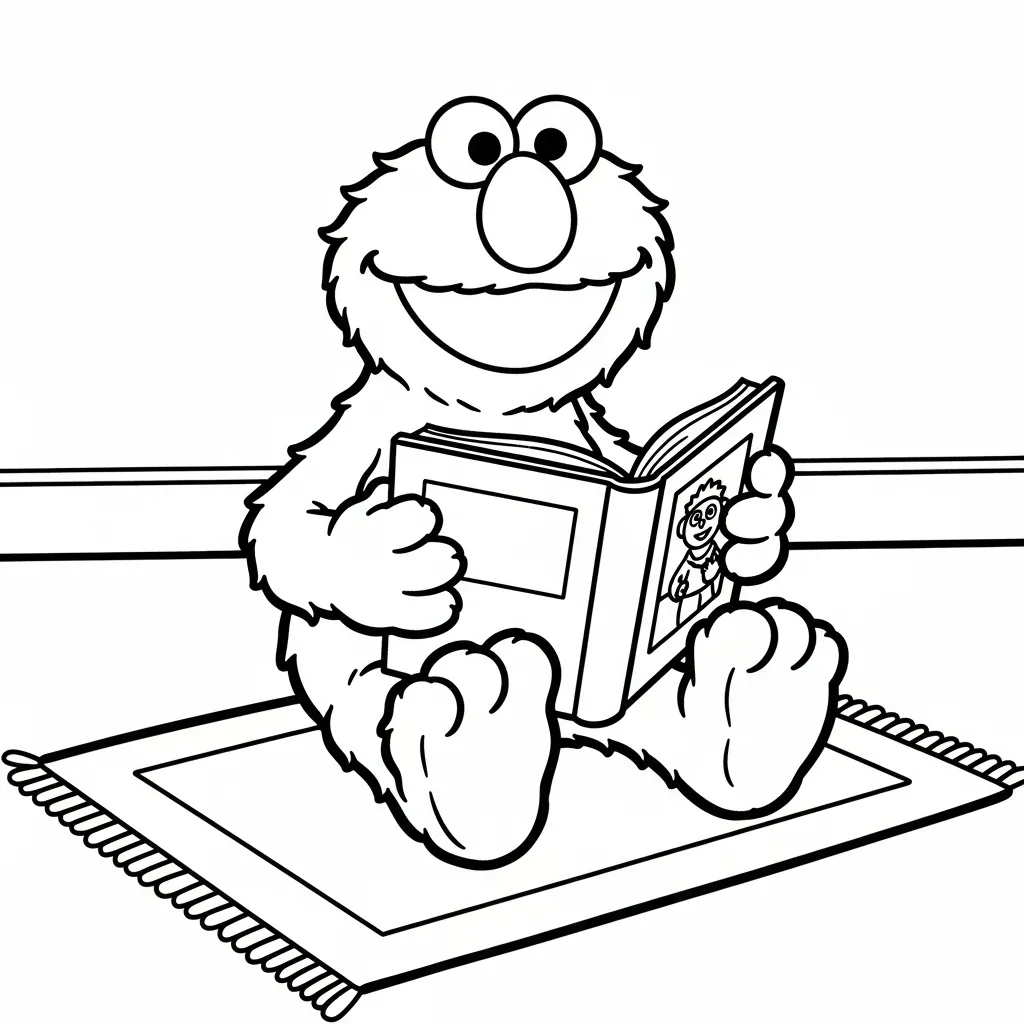 Elmo 3 para colorear para imprimir para niño de 6 años