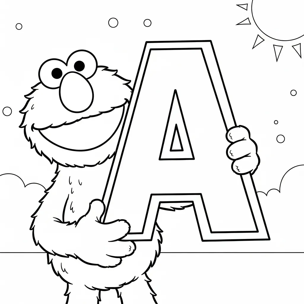 Elmo 4 para colorear para imprimir pdf gratis