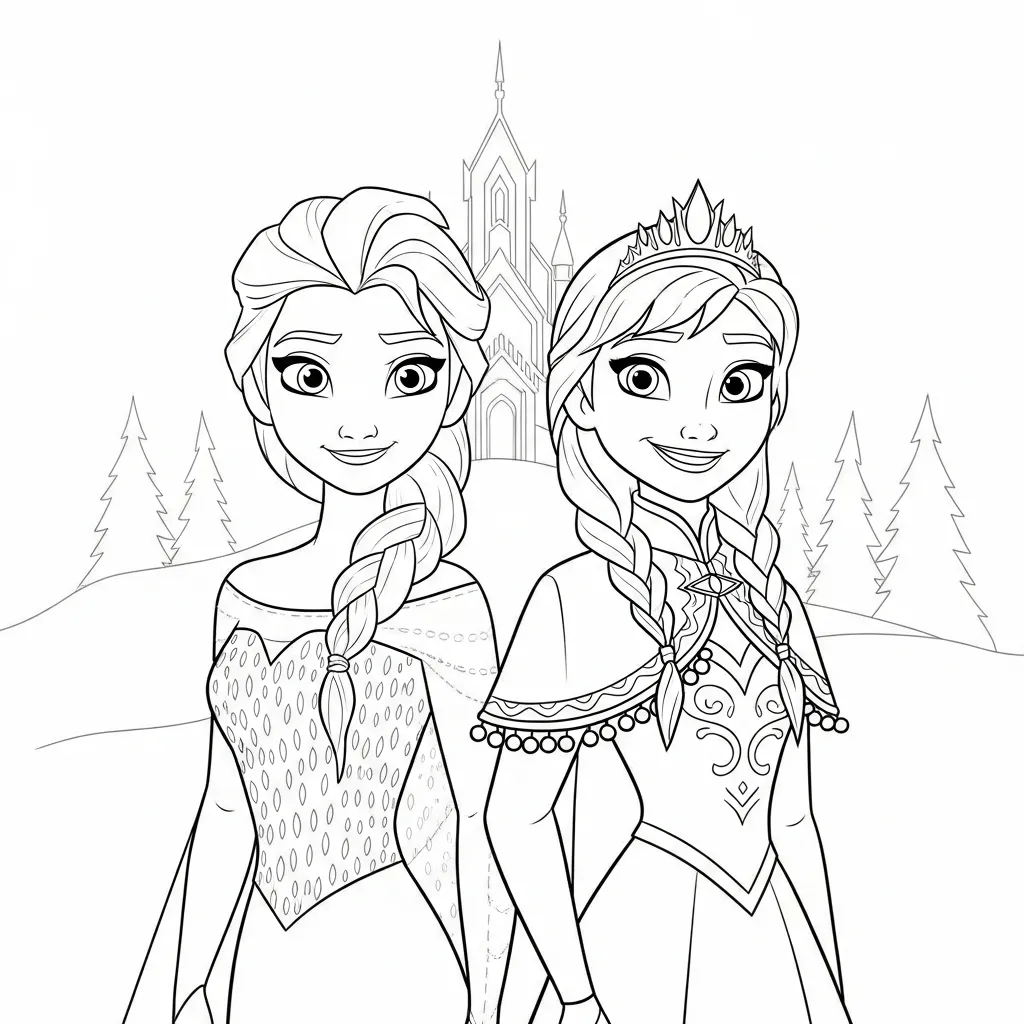 Frozen Para Colorear para colorear para niños para imprimir