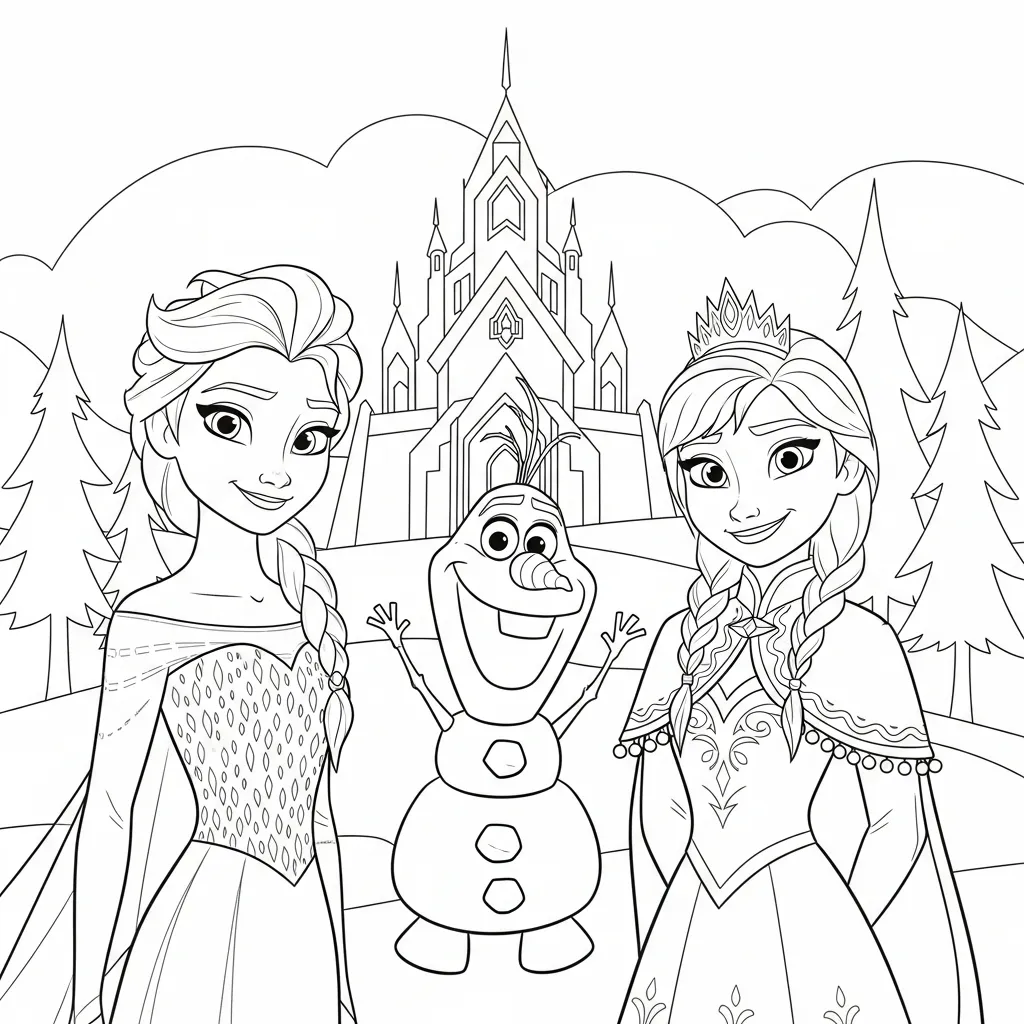 Frozen Para Colorear para colorear para imprimir para niño de 2 años