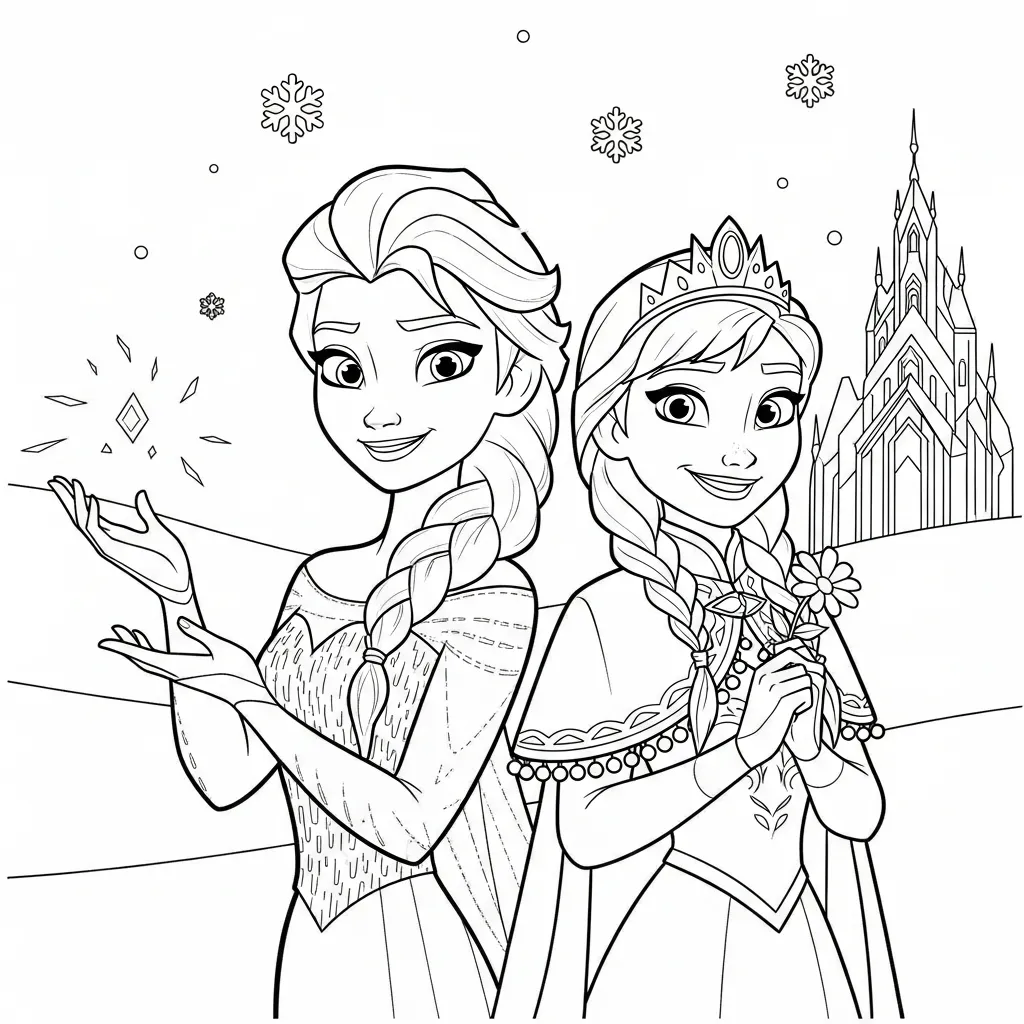 Frozen Para Colorear para colorear para imprimir kawaii