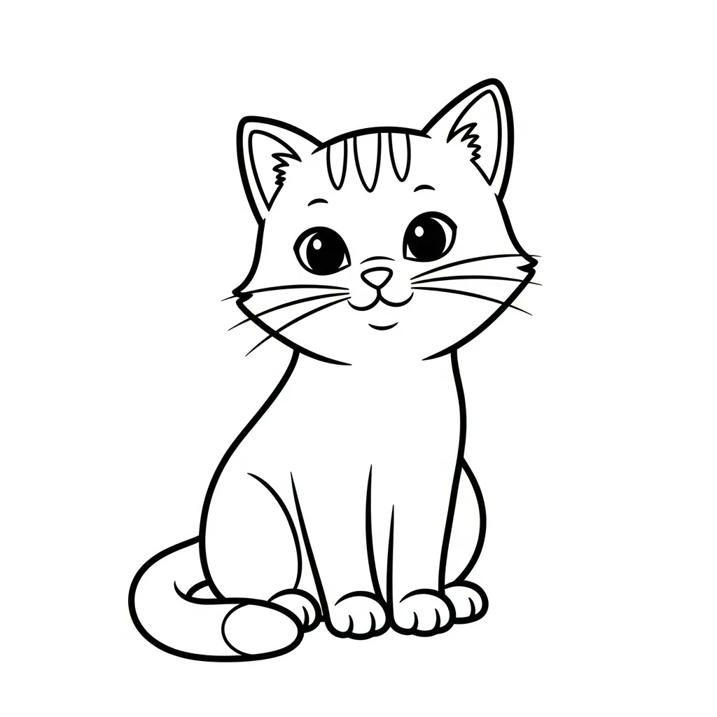 Gato Para Colorear para colorear para imprimir pdf