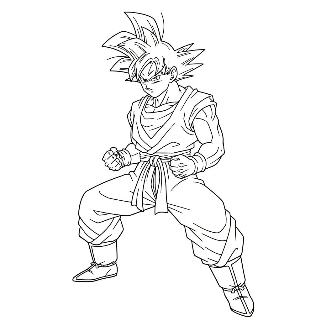 Goku Para Colorear para colorear para imprimir para niño de 7 años 1