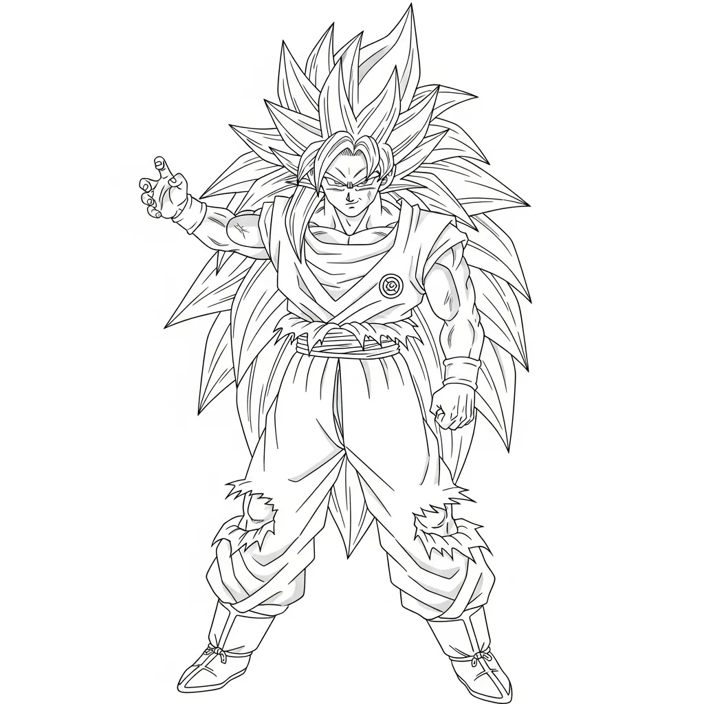 Goku Para Colorear para colorear para imprimir pdf gratis