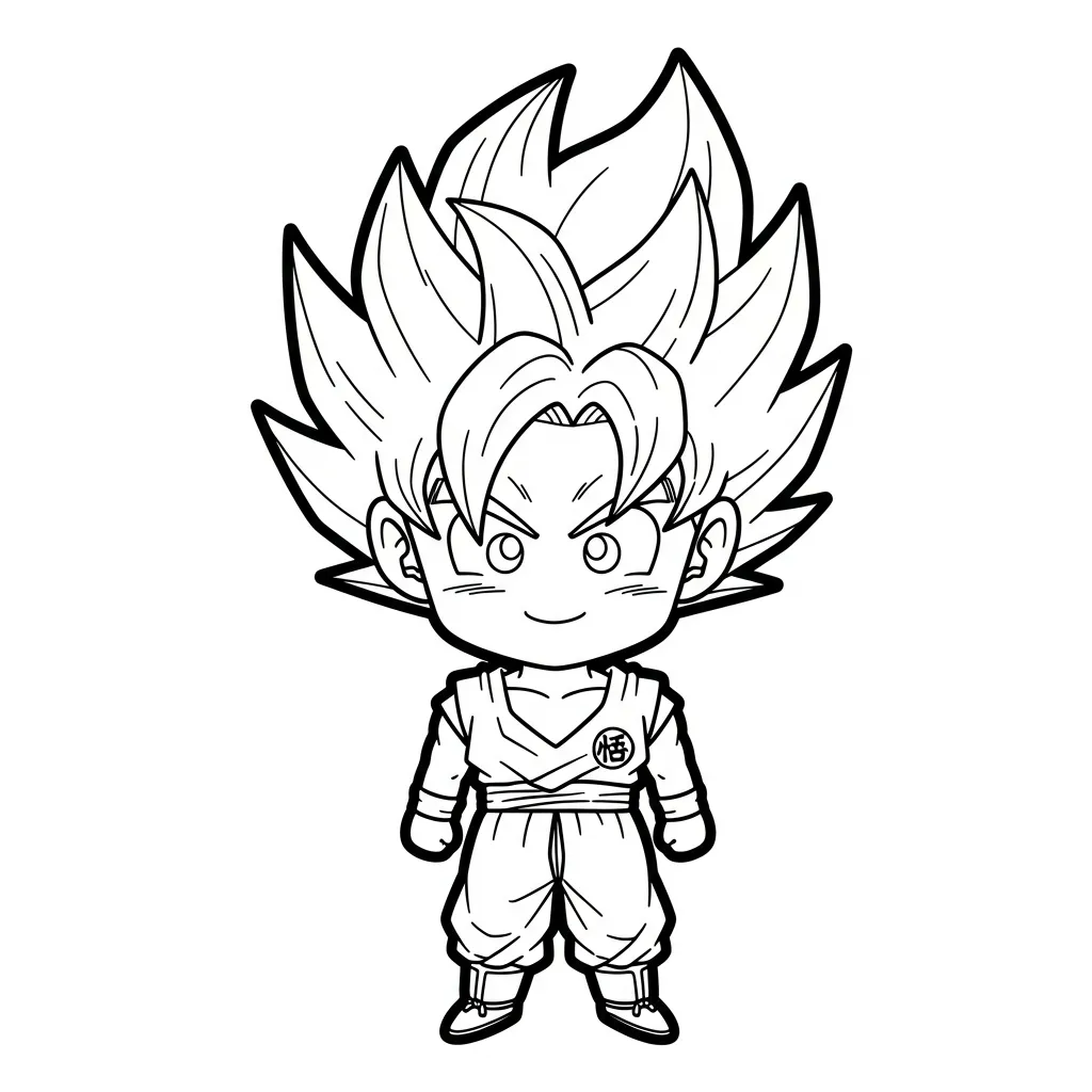 Goku Para Colorear para colorear para imprimir gratis pdf