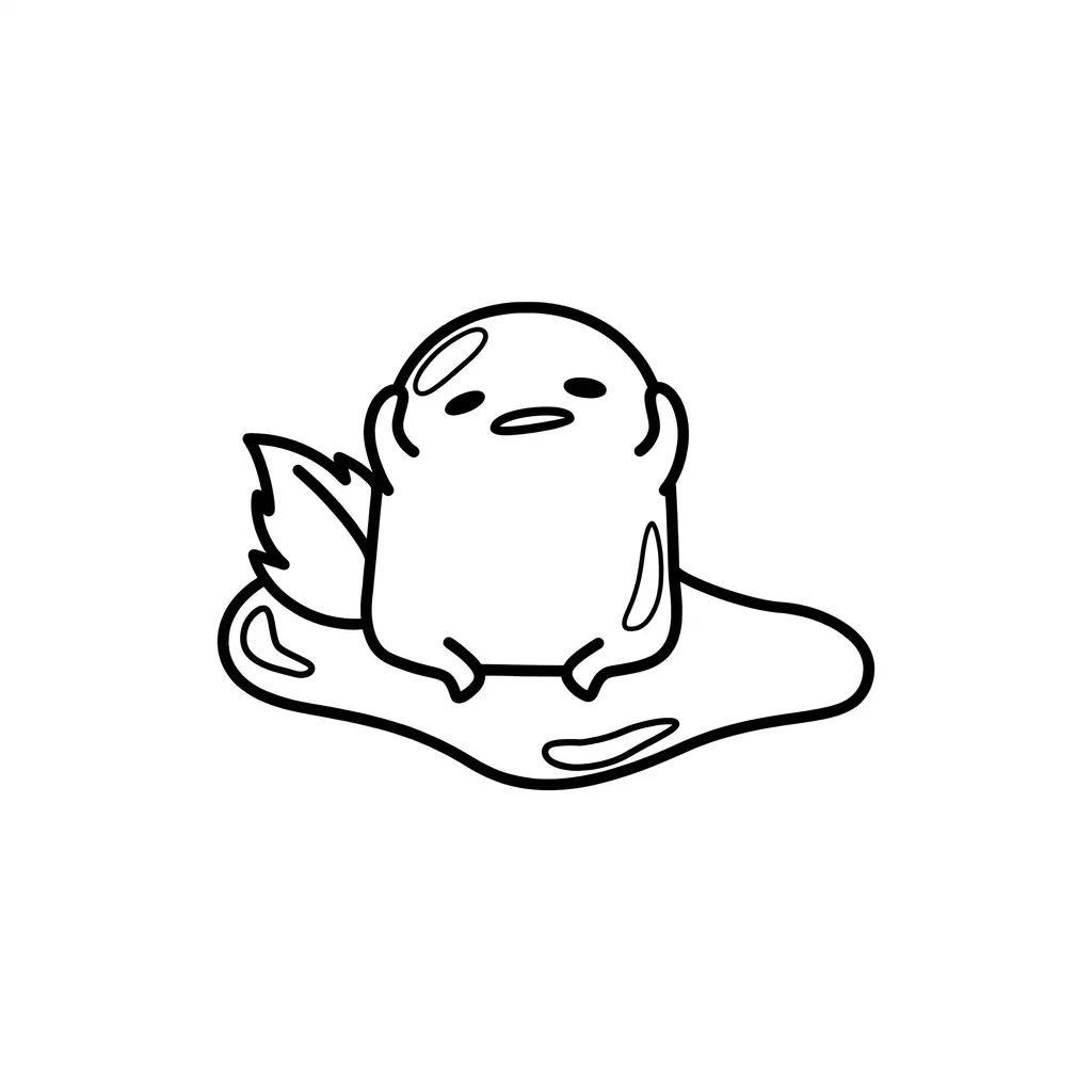 Gudetama 1 coloring page for boys, free to print