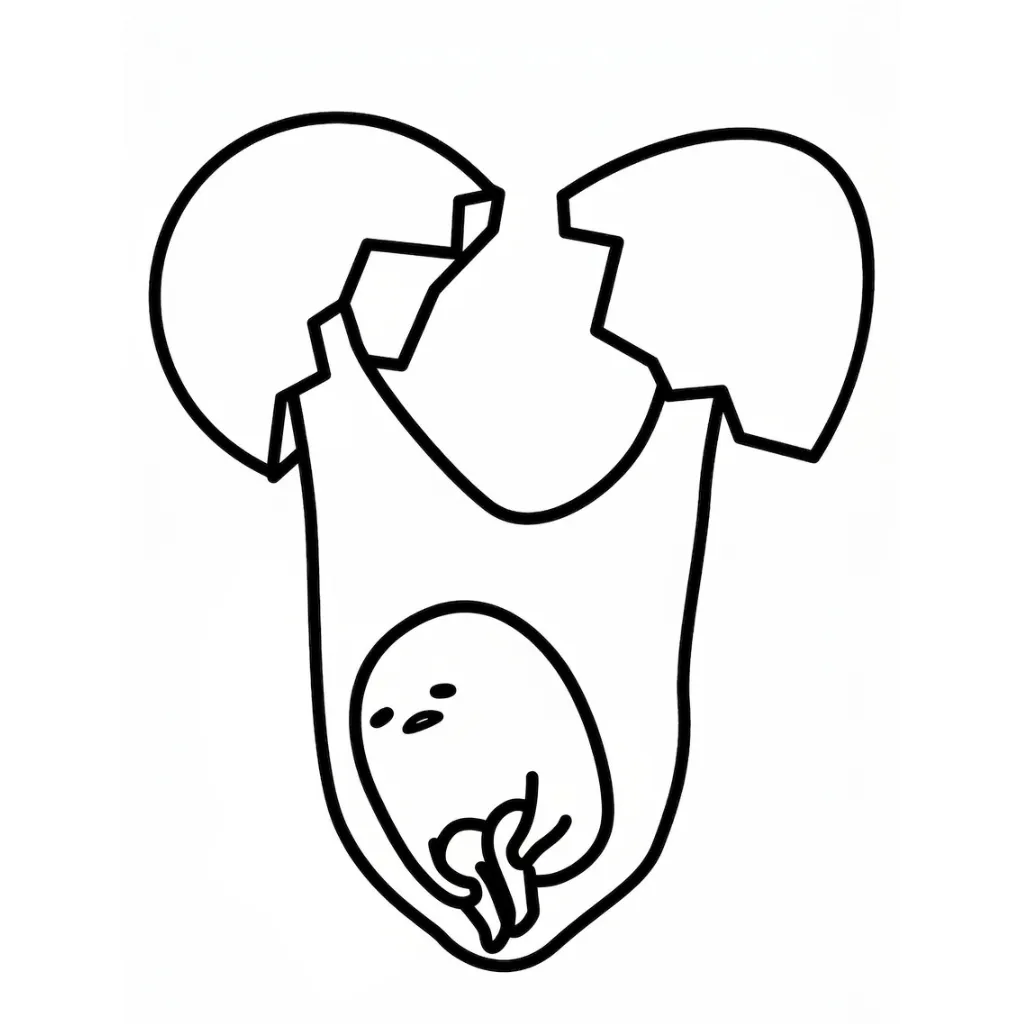 Gudetama 13 free online coloring pages