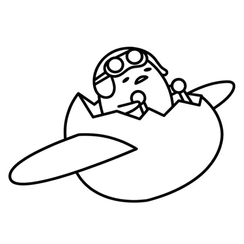 Gudetama 14 coloring pages for children