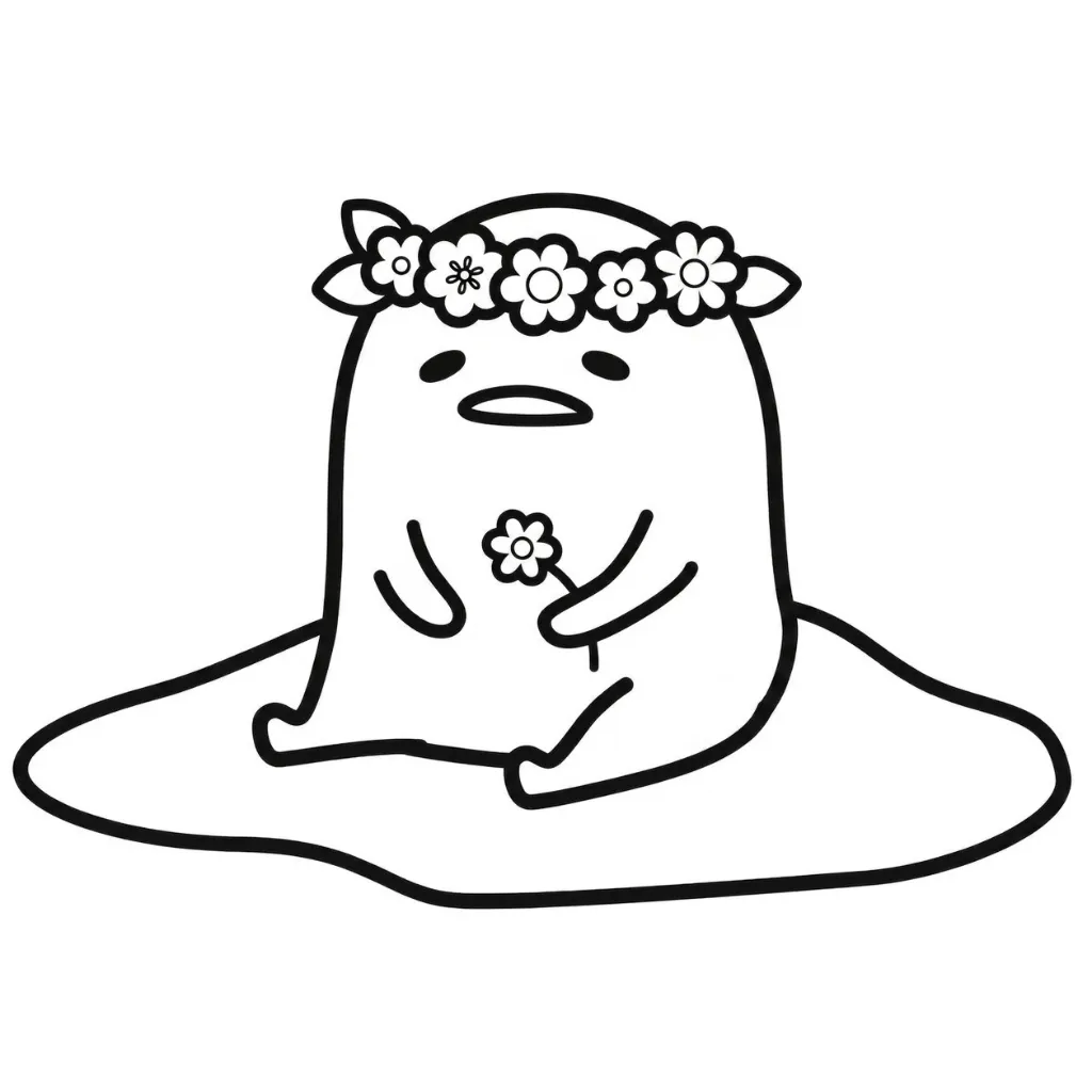 Gudetama 17 coloring pages to print for a 8-year-old child