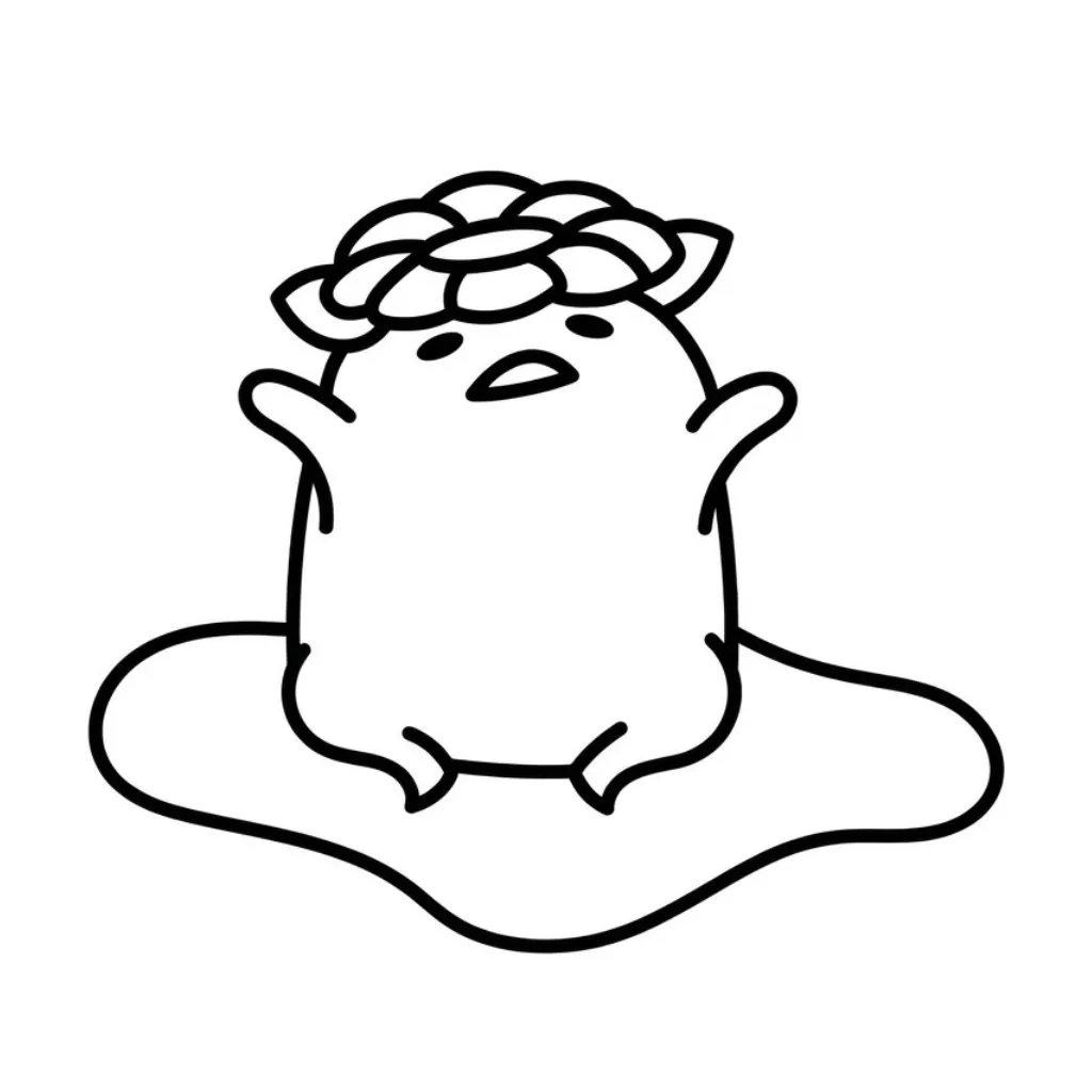 Gudetama 19 coloring pages to print kawaii