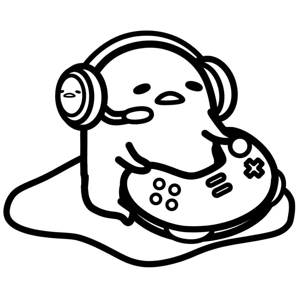 Gudetama 22 coloring pages to print for a 8-year-old child
