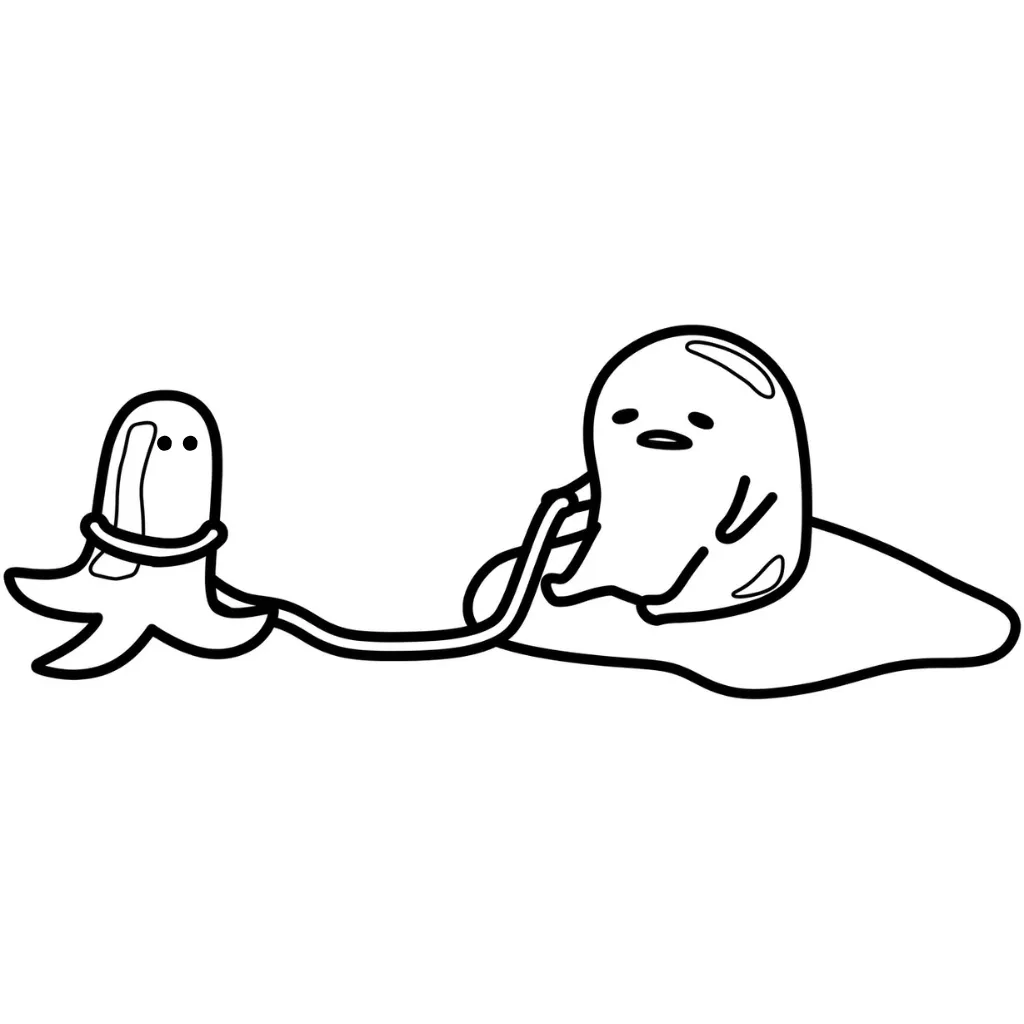 Gudetama 3 free printable coloring pages