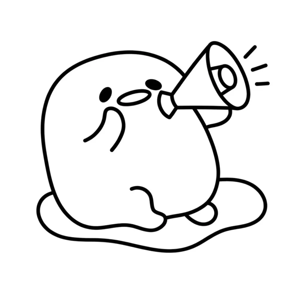 Gudetama 8 educational coloring page for children