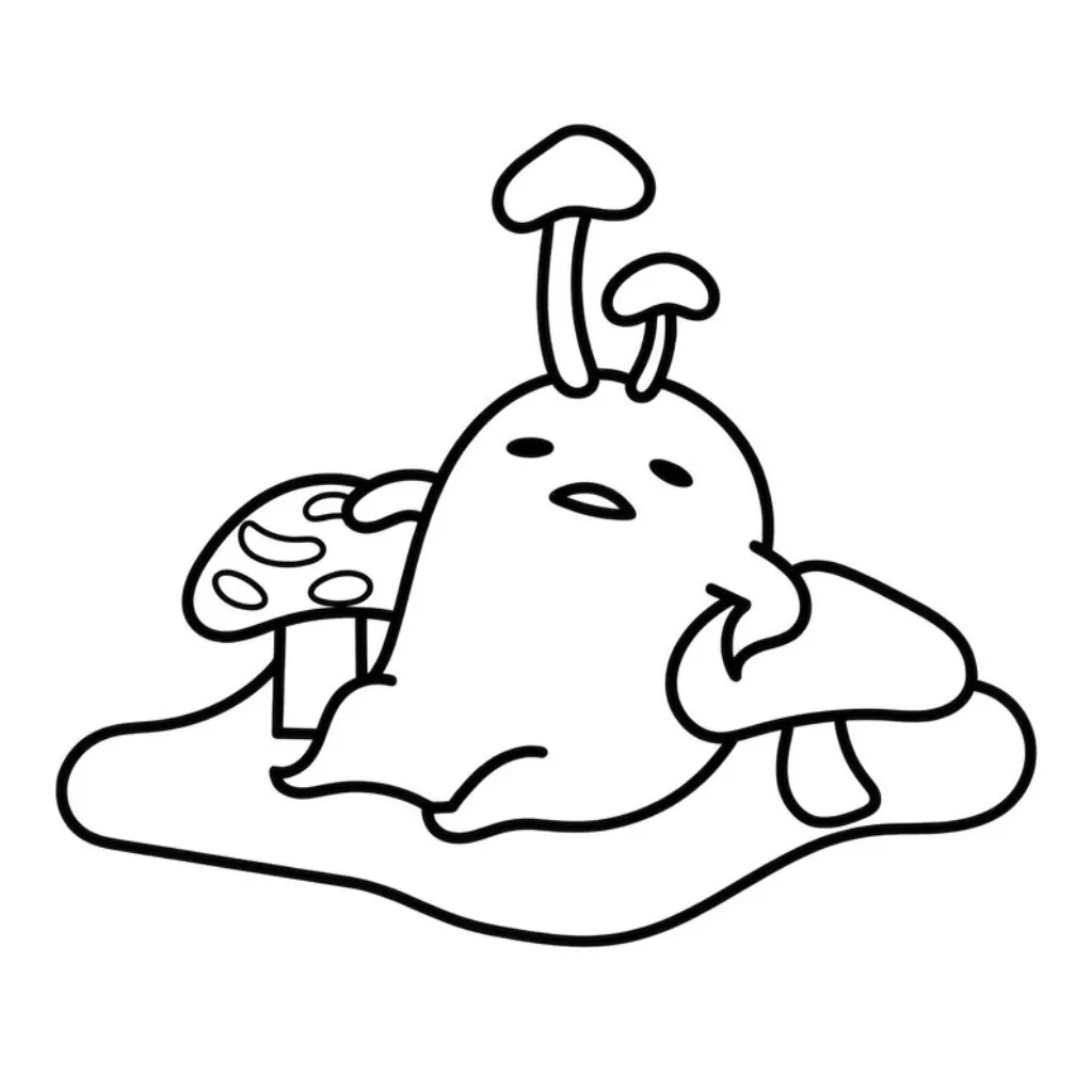Gudetama 9 coloring pages for 2-year-old children