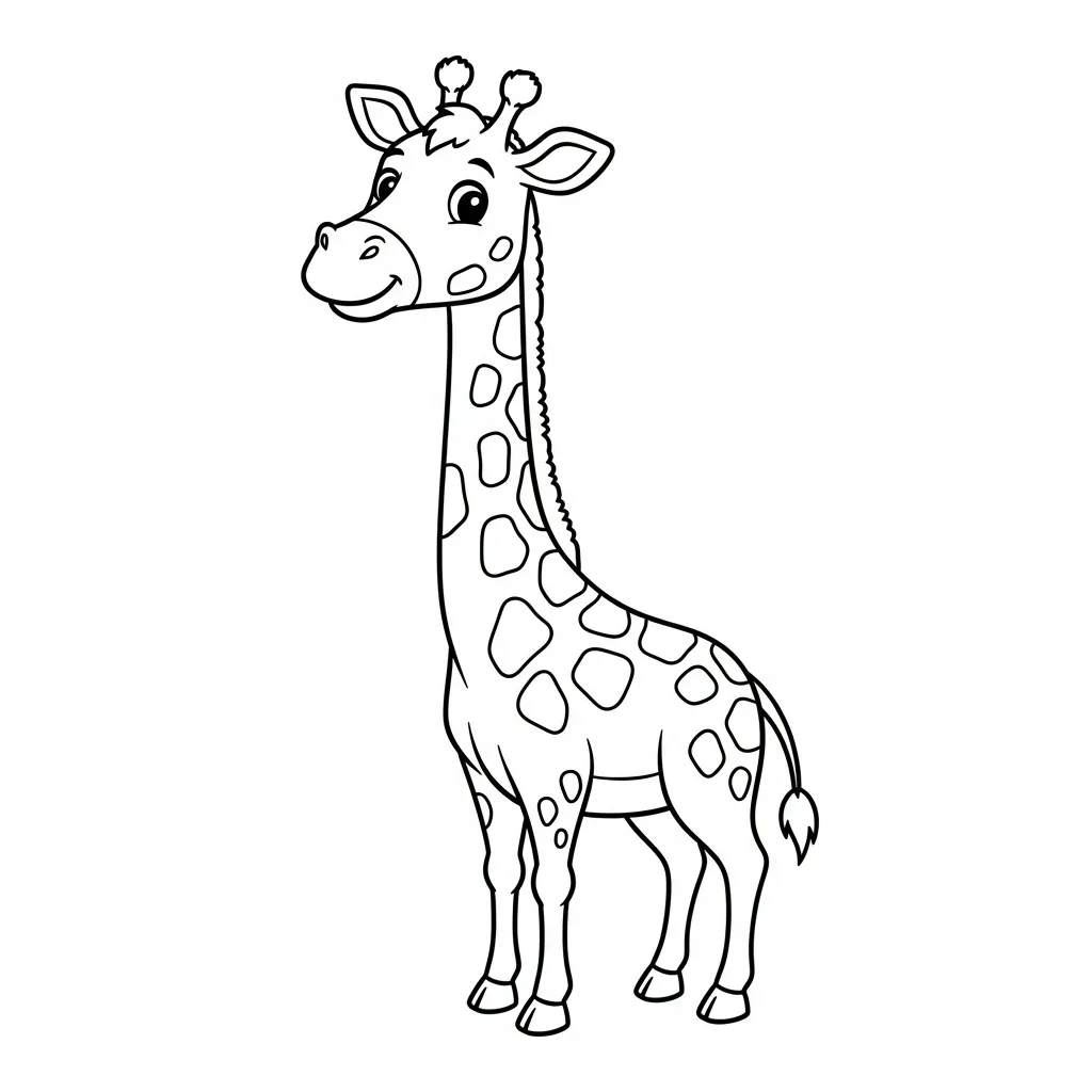 Jirafa Para Colorear para colorear para imprimir a4