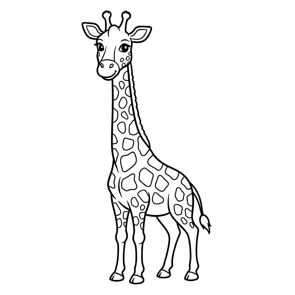 imprimir Jirafa Para Colorear para colorear