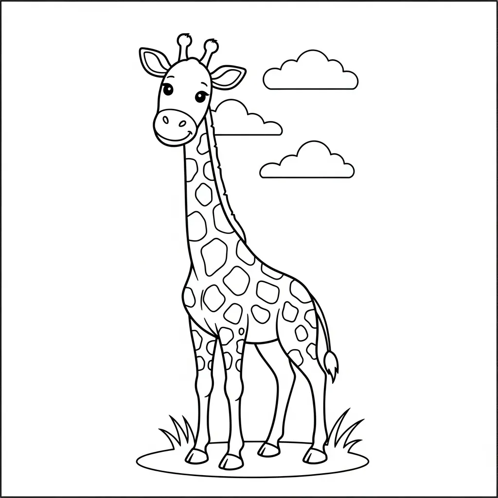 imprimir Jirafa Para Colorear para colorear gratis