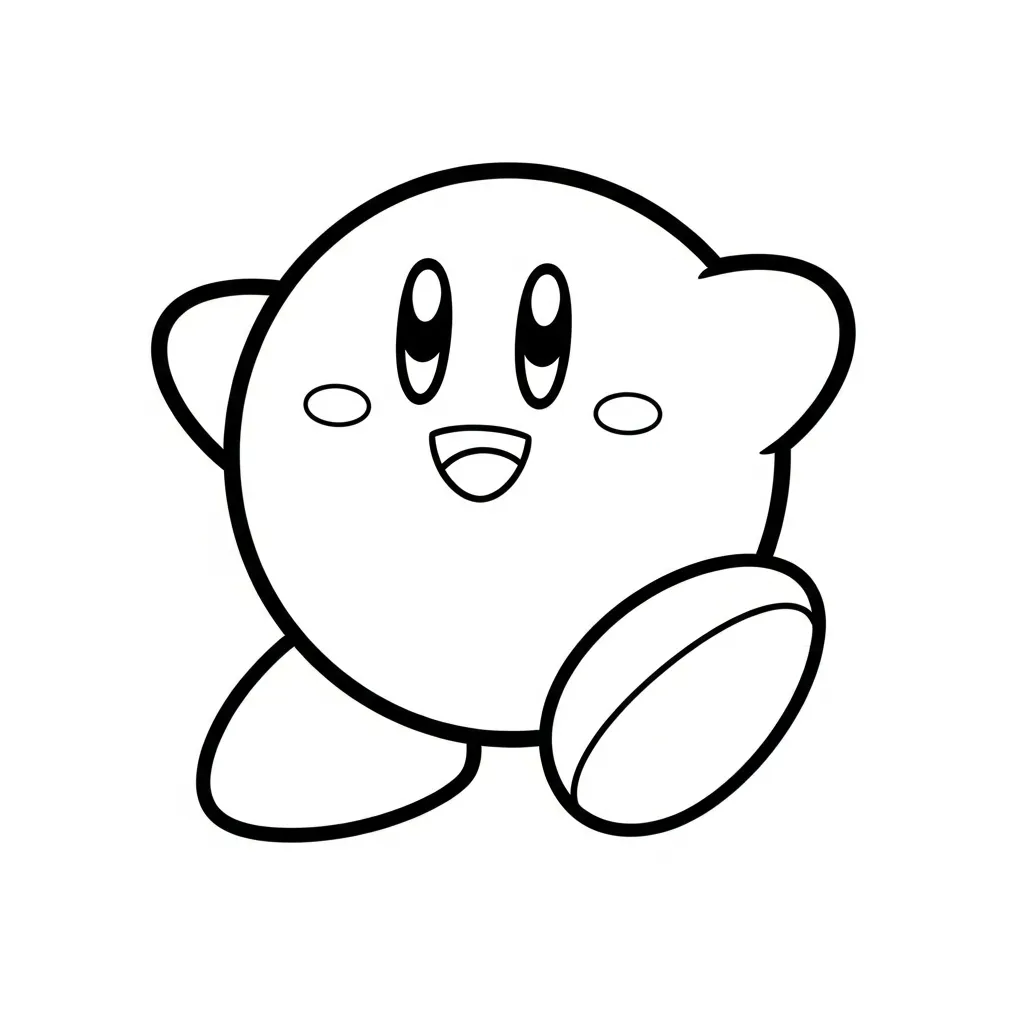 Kirby Para Colorear para colorear en línea