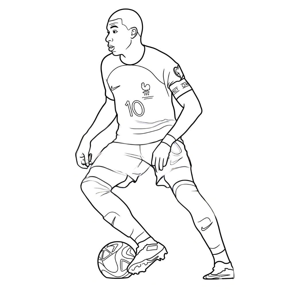 Kylian Mbappé 20 para colorear de para niños