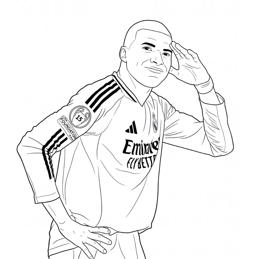 Kylian Mbappé 22 para colorear y dibujos
