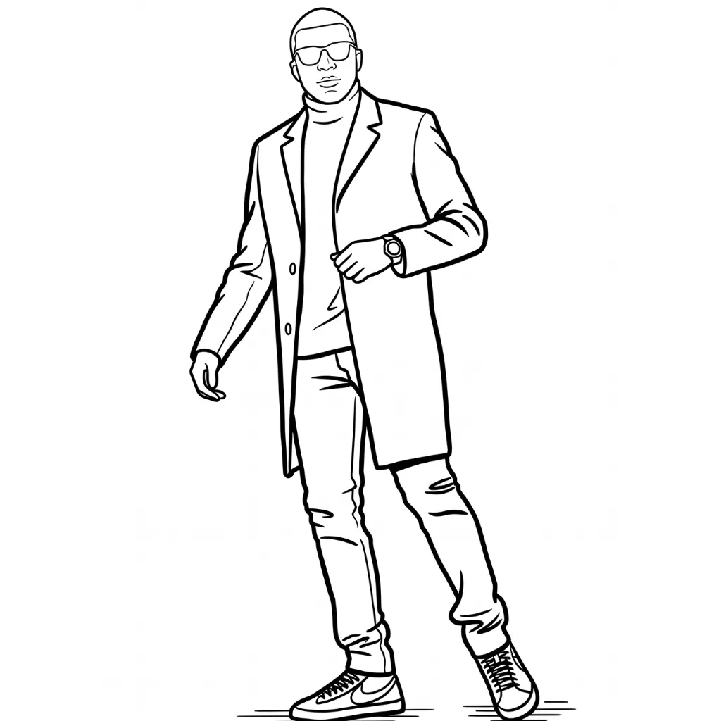 Kylian Mbappé 30 para colorear para imprimir gratis pdf