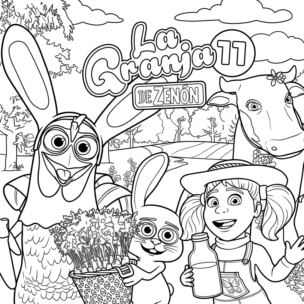 La Granja de Zenón Para Colorear para colorear para imprimir para niños