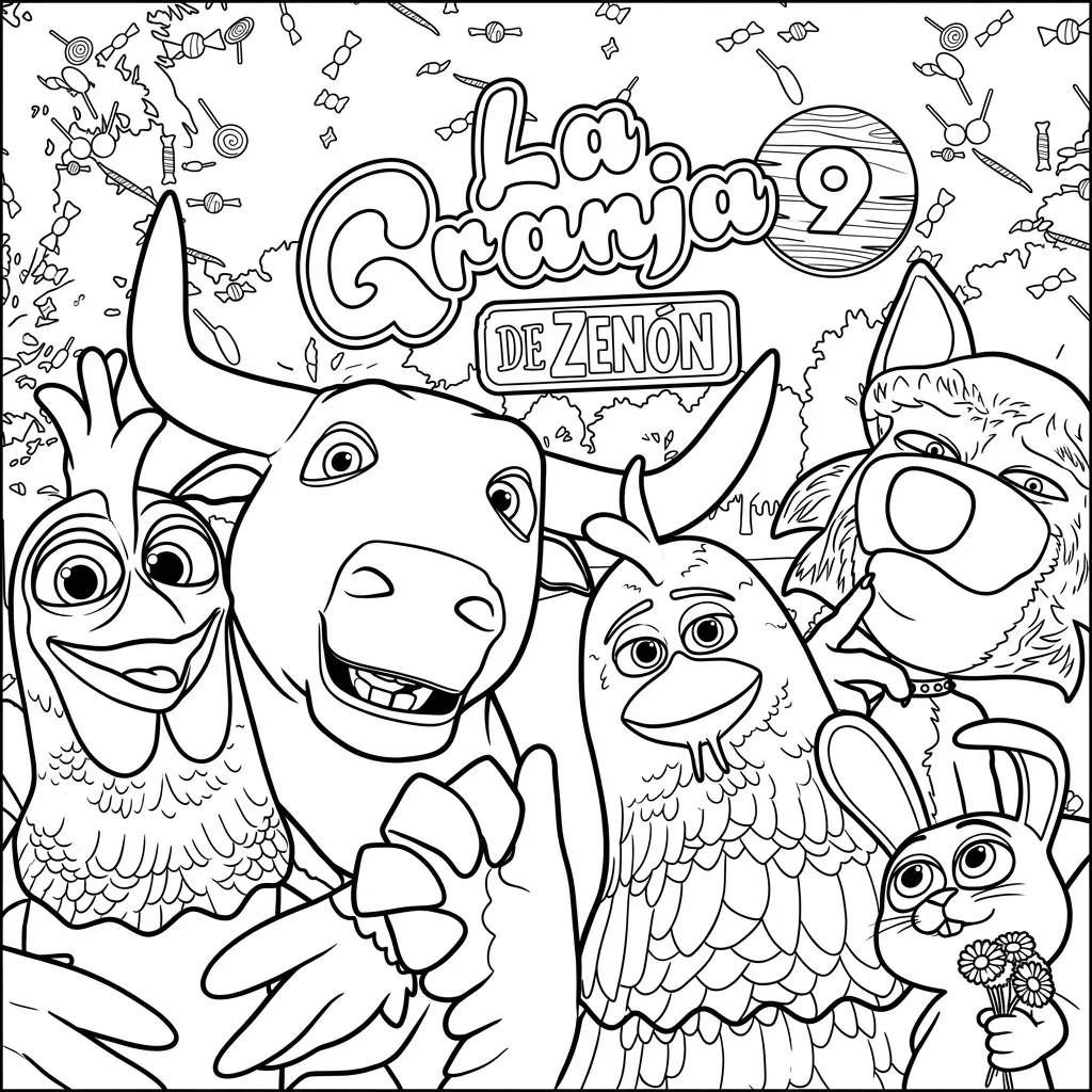 La Granja de Zenón Para Colorear para colorear para imprimir pdf gratis