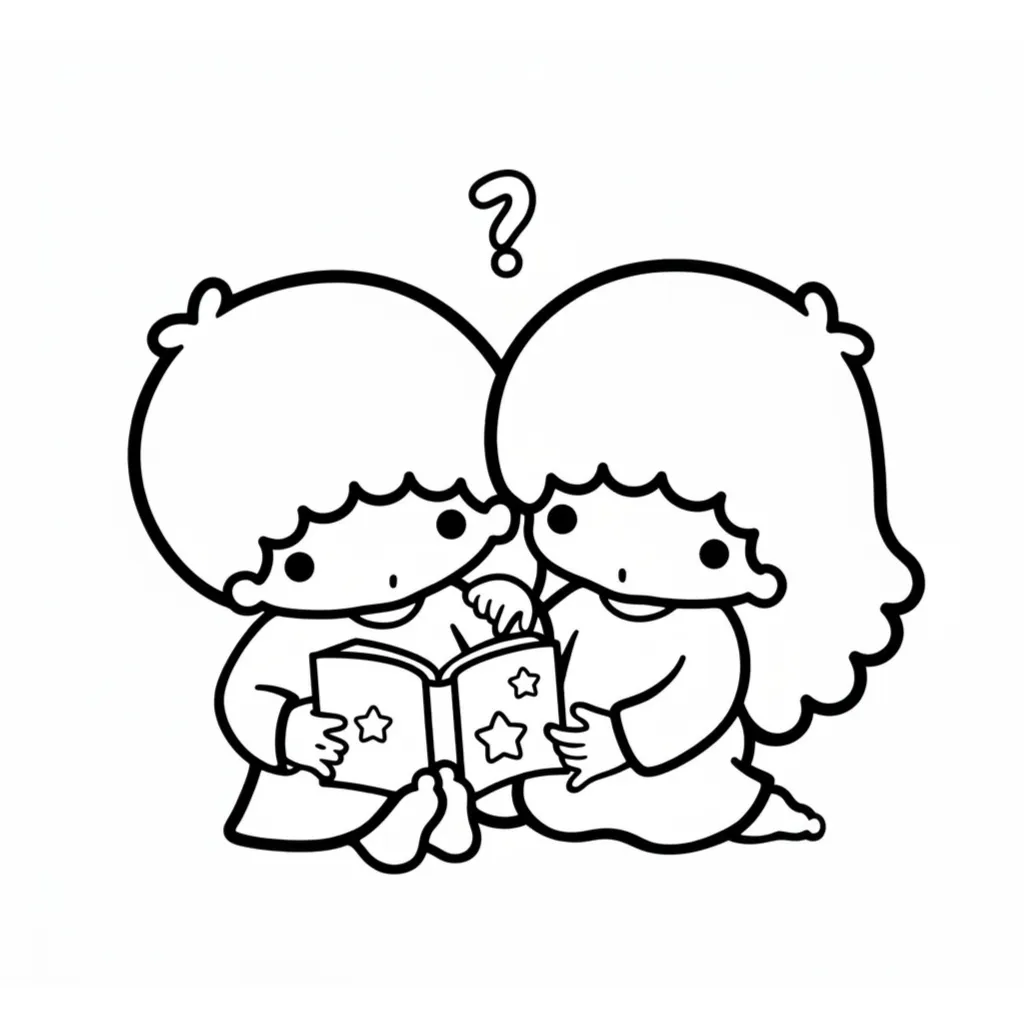 Little Twin Stars 1 para colorear para imprimir gratis