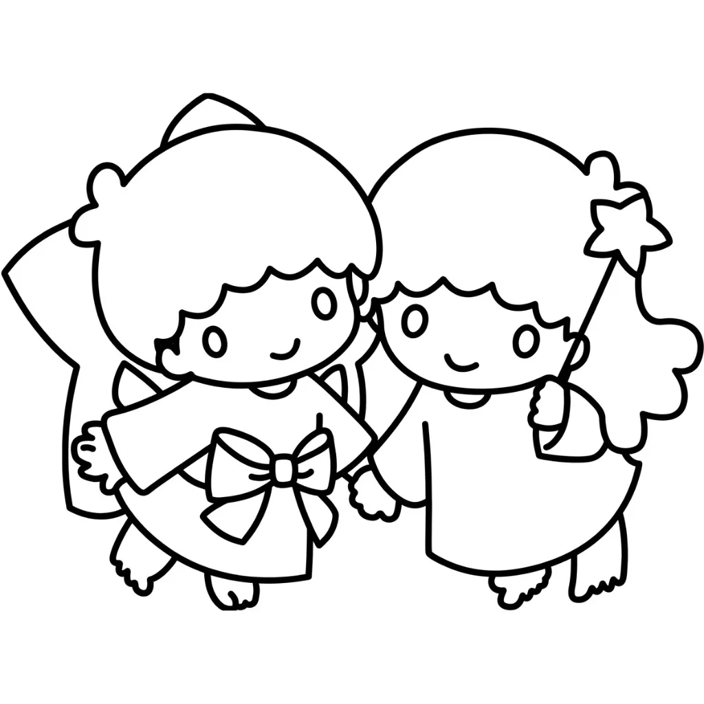 Little Twin Stars 11 para colorear para imprimir gratis pdf