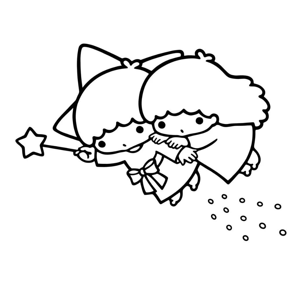 imagen de Little Twin Stars 14 para colorear para niño