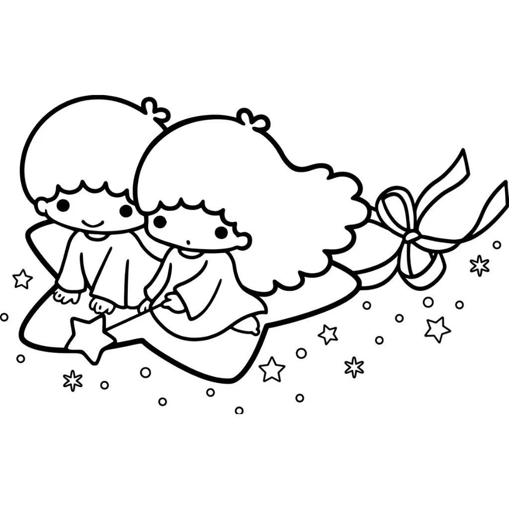 imprimir Little Twin Stars 17 para colorear gratis