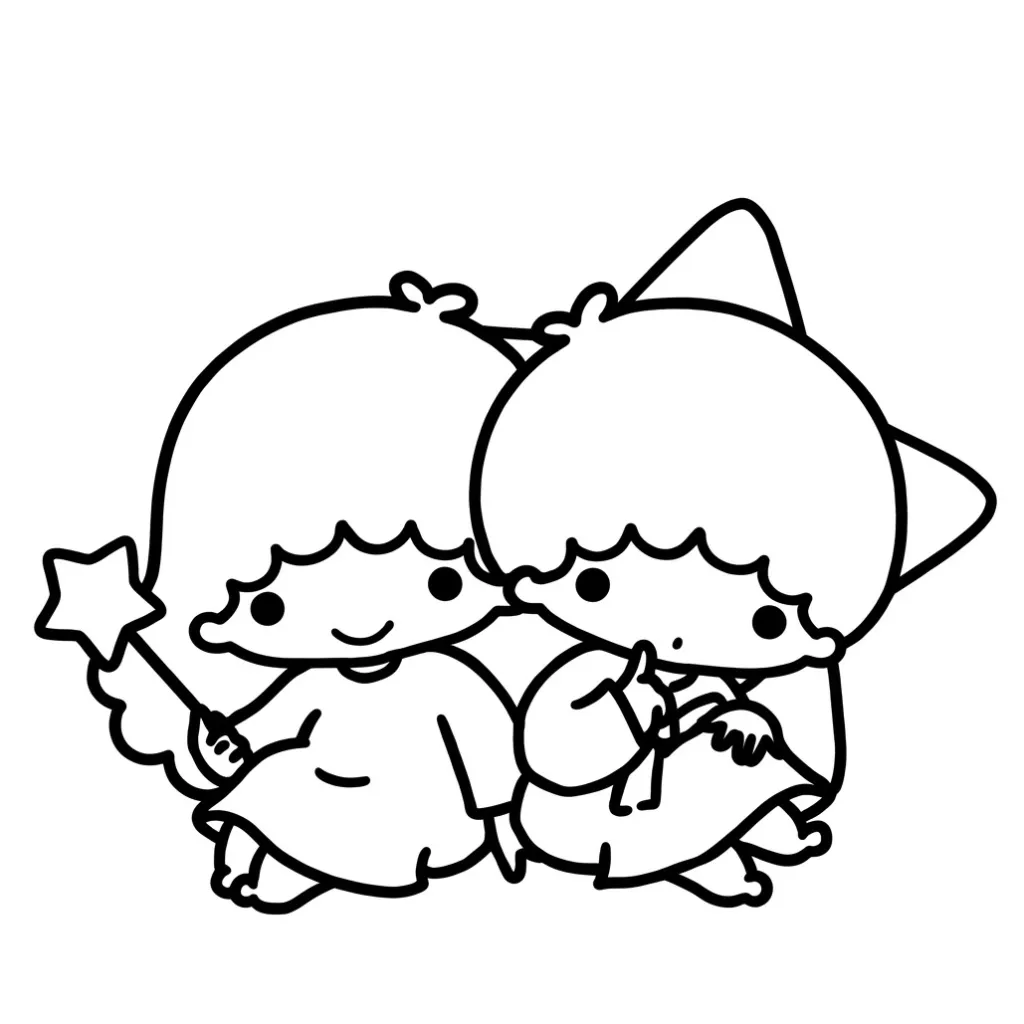 Little Twin Stars 24 para colorear para imprimir gratis