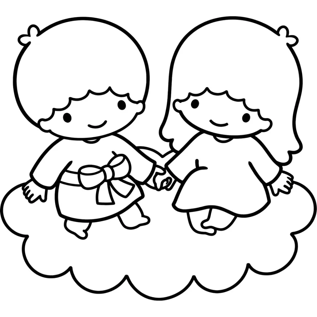 imprimir Little Twin Stars 25 para colorear gratis