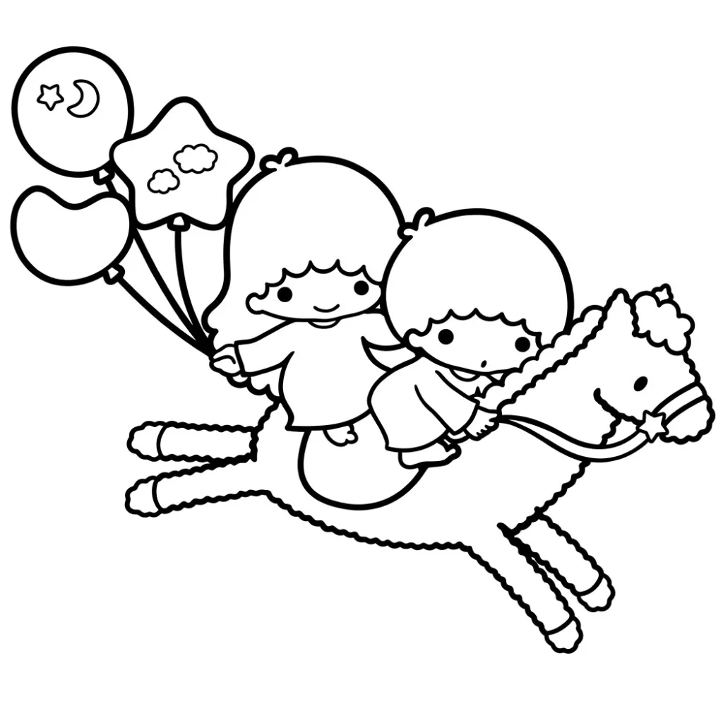 Little Twin Stars 6 para colorear para primaria