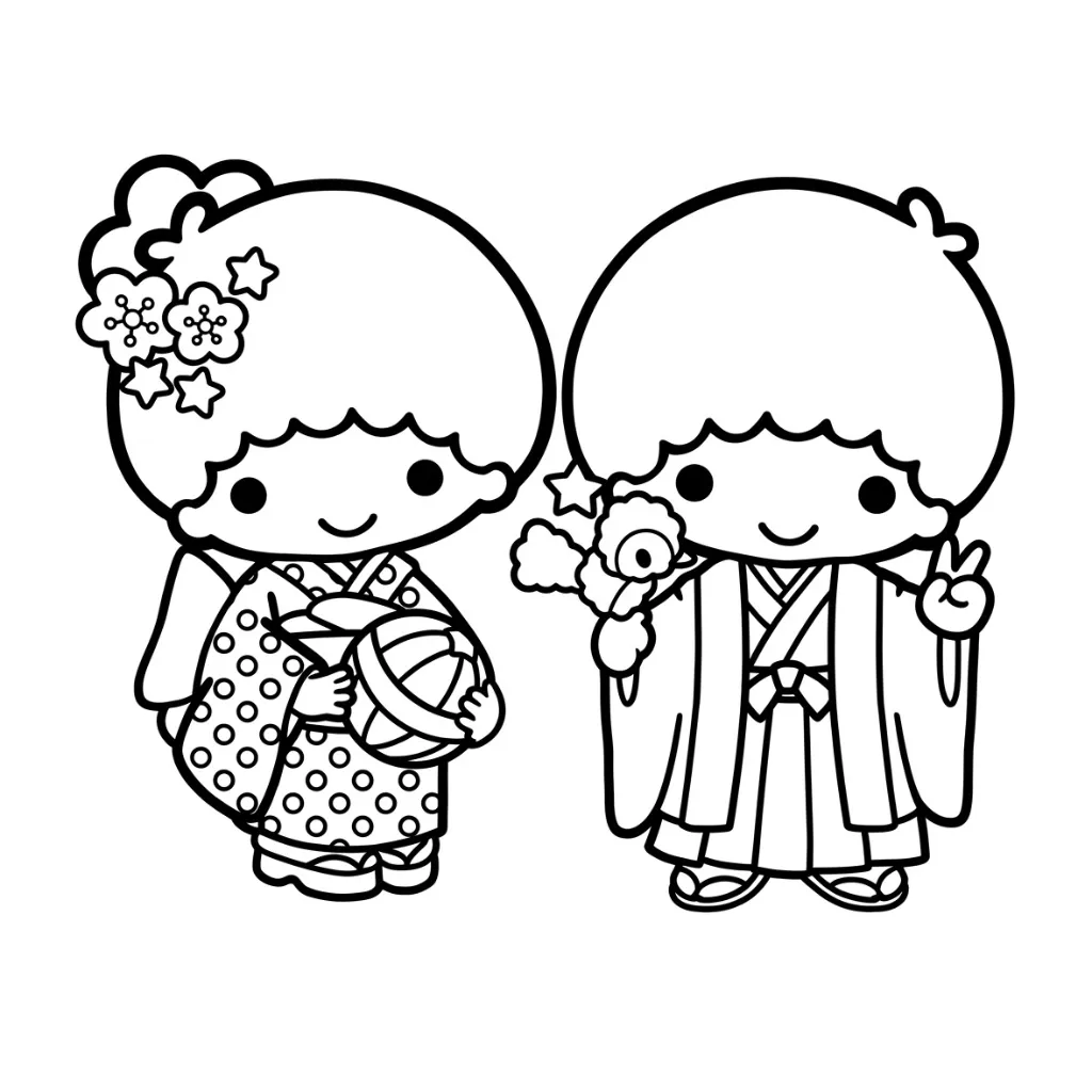 Little Twin Stars 9 para colorear para imprimir pdf