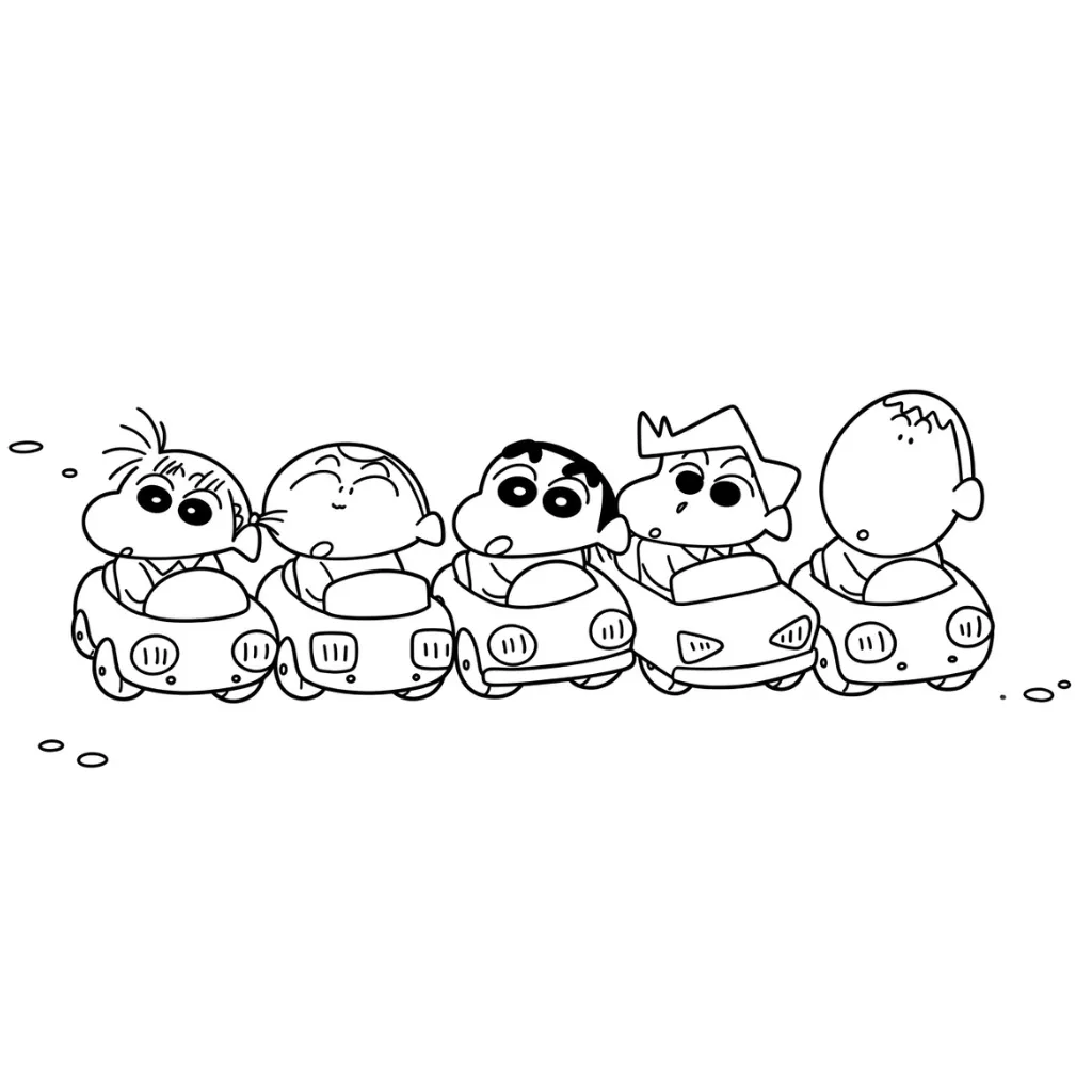 Shin Chan 6 para colorear para imprimir pdf gratis