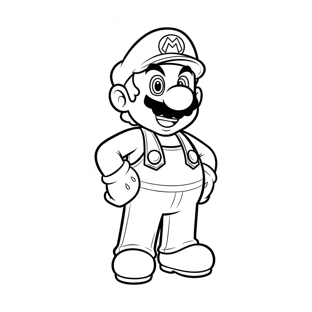 Mario Bros Coloring pages and printable drawings