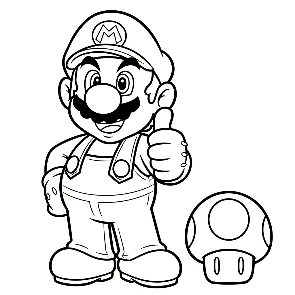 Mario Bros Free printable coloring pages