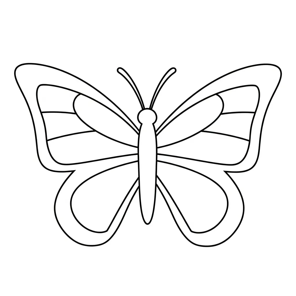 Mariposas Para Colorear para colorear para imprimir para niño de 6 años
