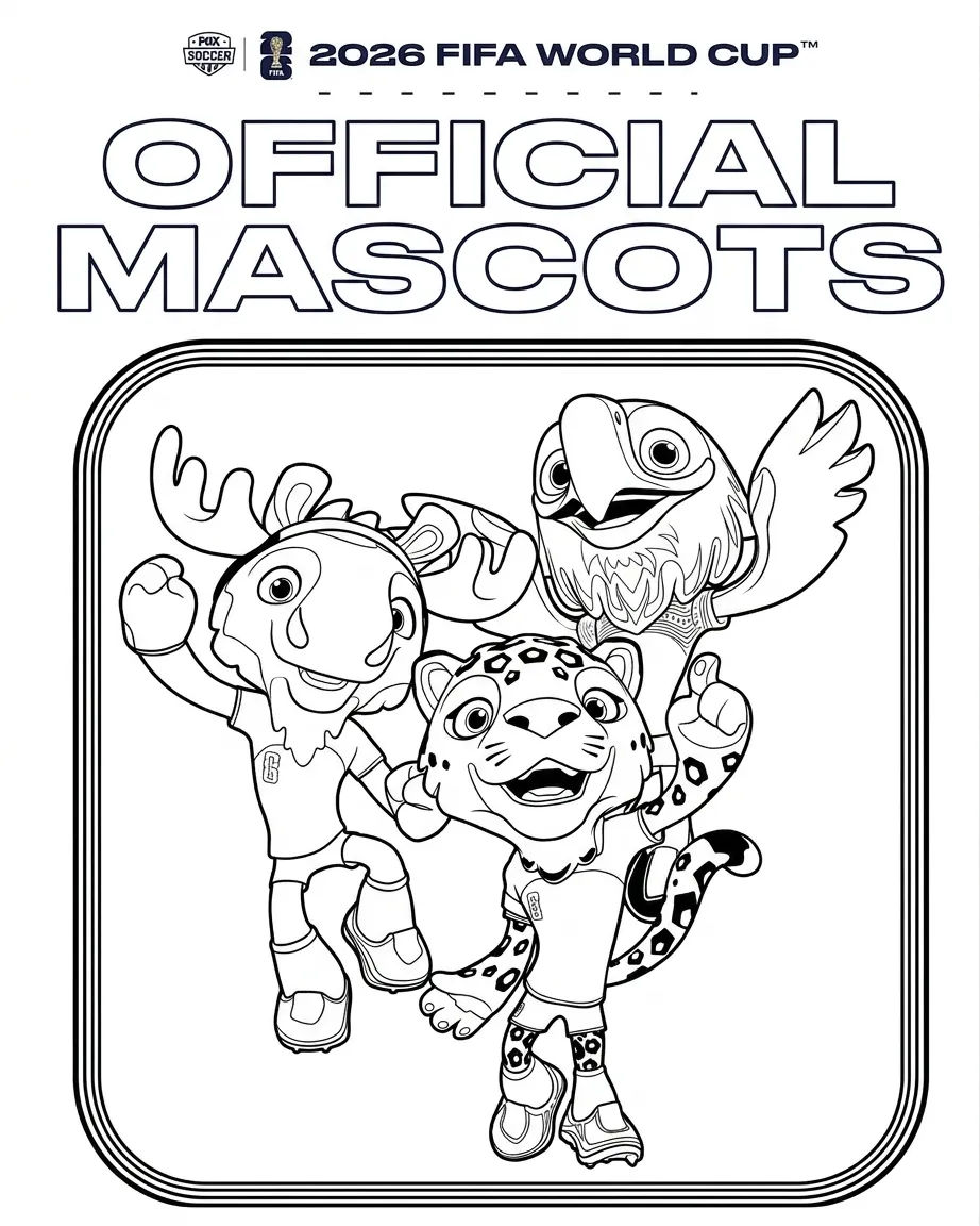 imprimir Mascota Del Mundial 2026 Para Colorear para colorear gratis