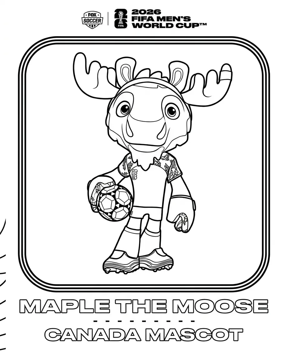 Mascota Del Mundial 2026 Para Colorear para colorear y dibujos