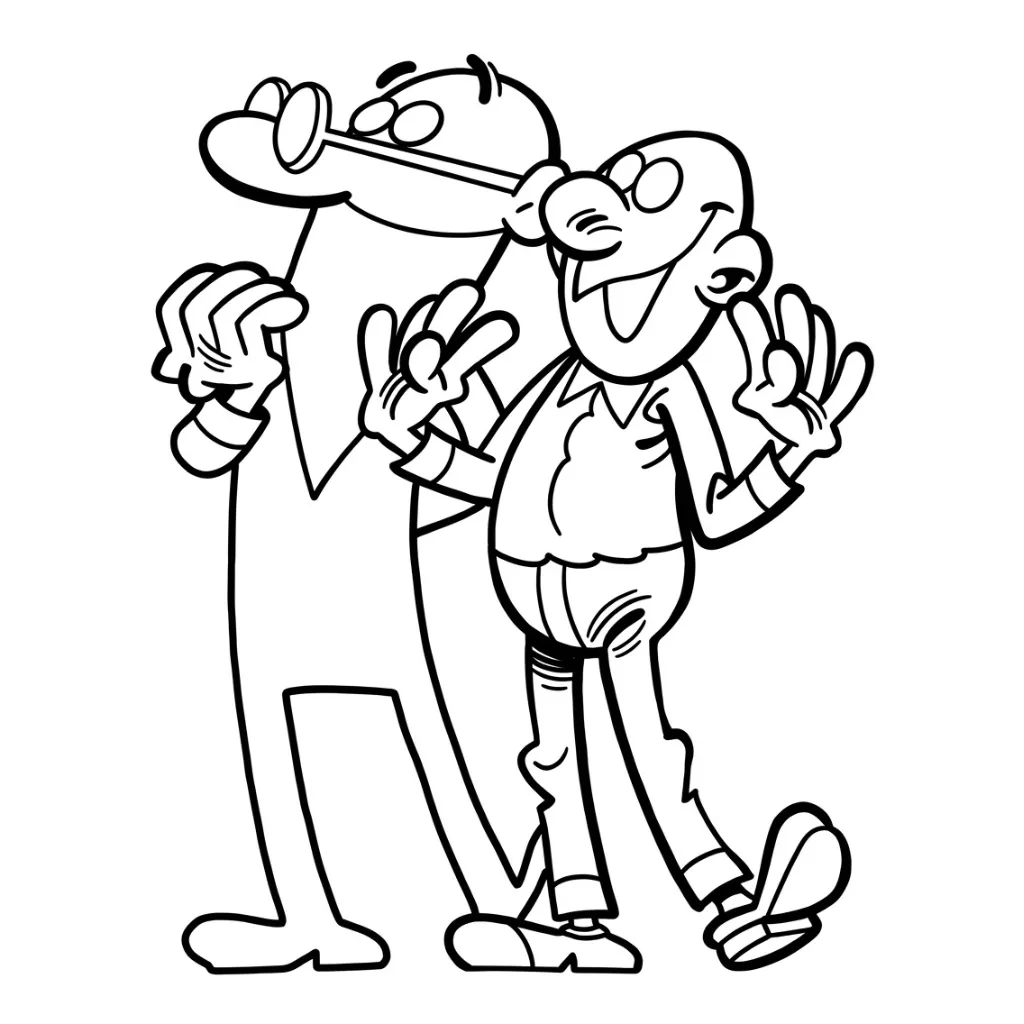 Mortadelo y Filemón 15 para colorear para niños para descargar