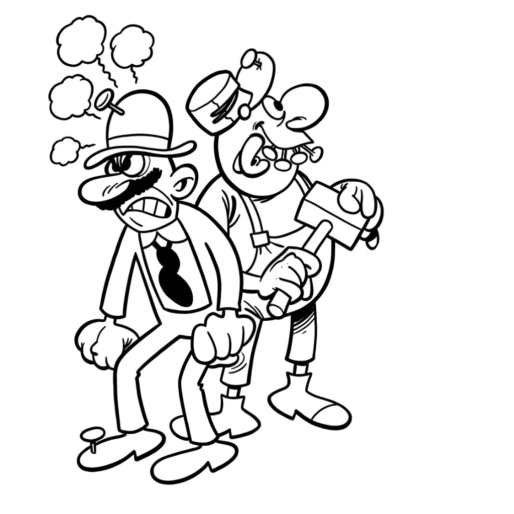 Mortadelo y Filemón 20 para colorear para imprimir gratis