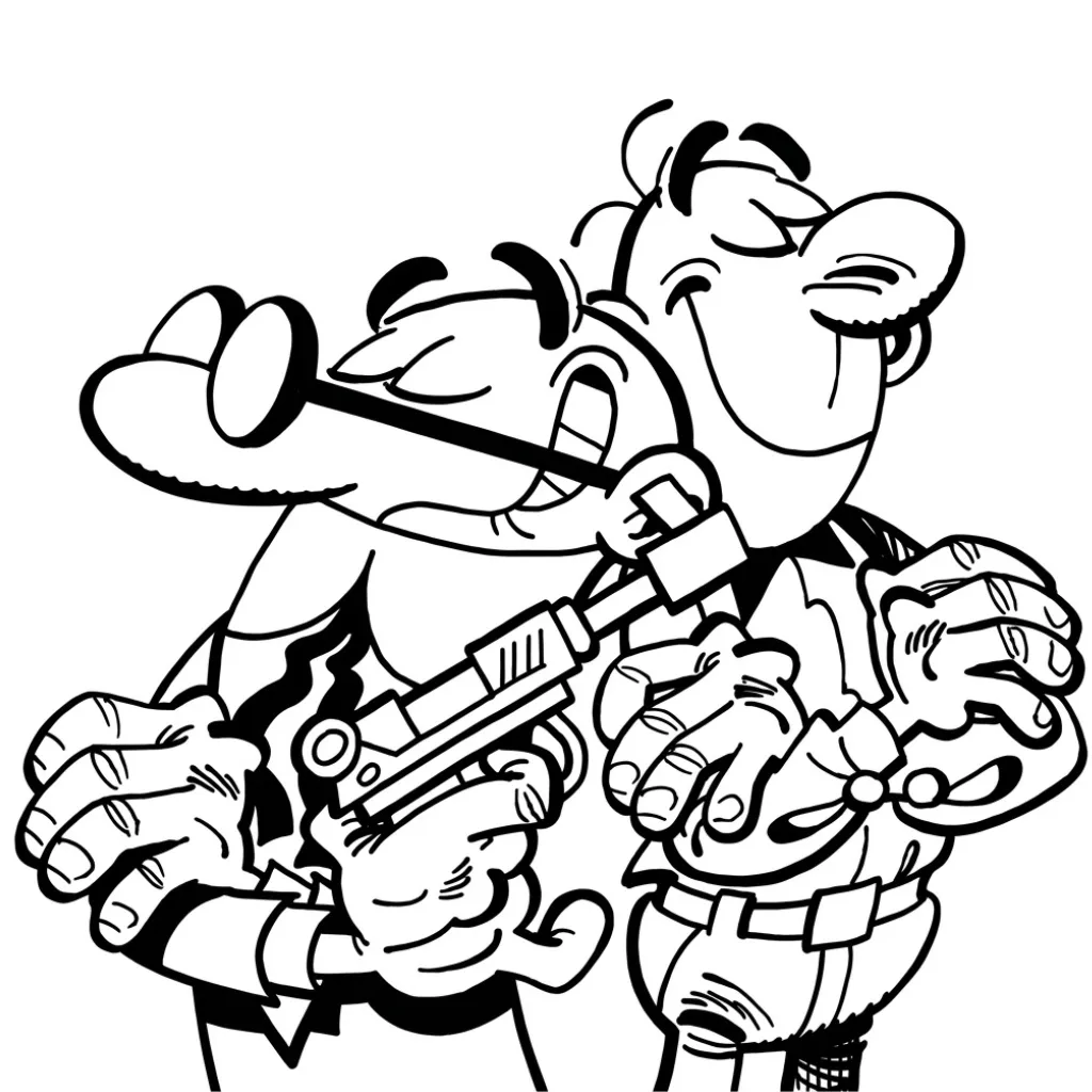 Mortadelo y Filemón 24 para colorear gratis para niños