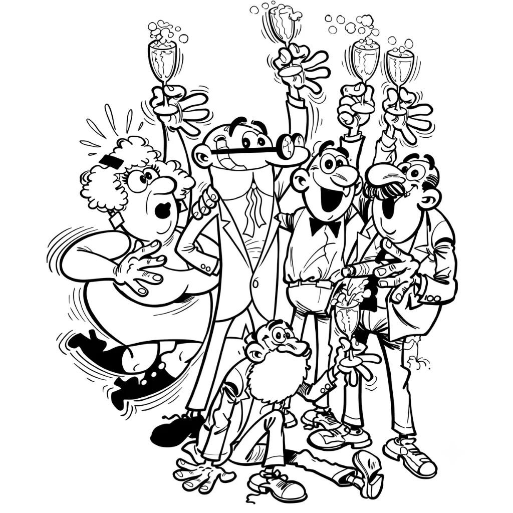 Mortadelo y Filemón 26 para colorear y recortar para imprimir gratis