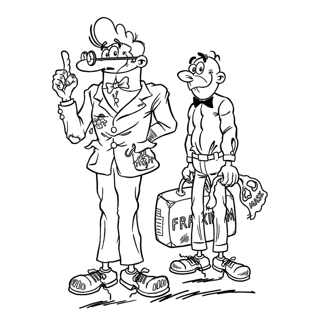 Mortadelo y Filemón 7 de niño para colorear para imprimir