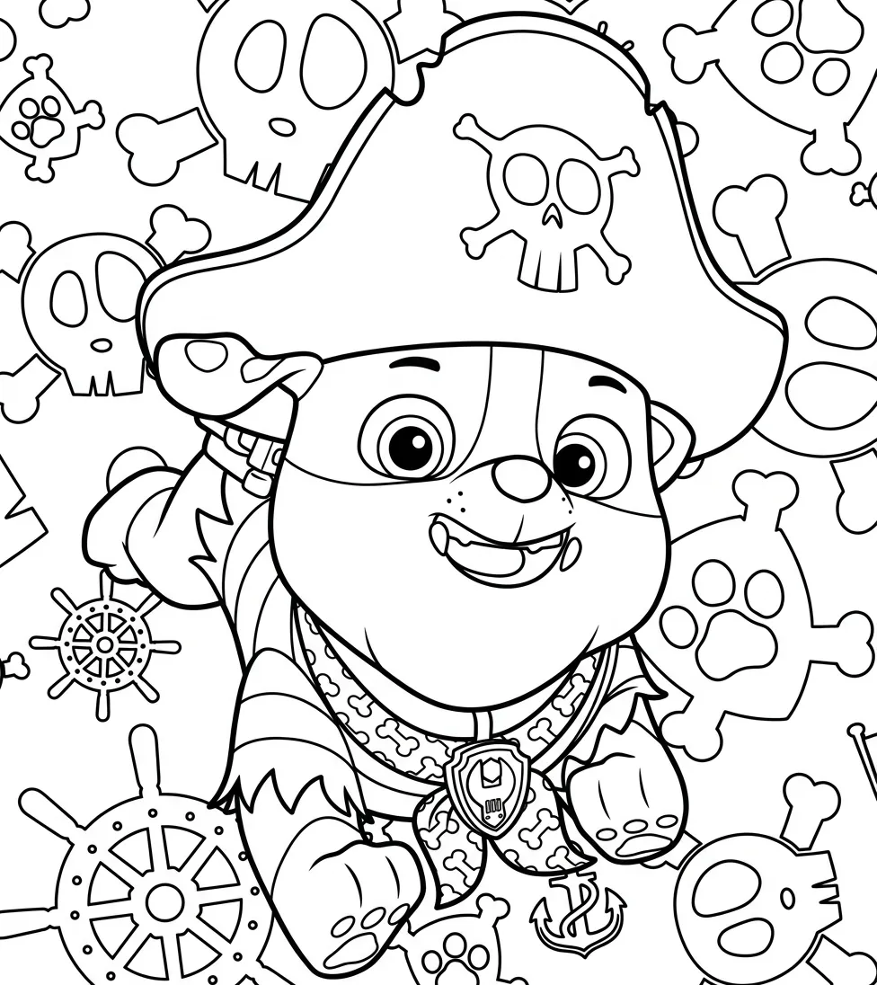 Paw Patrol para colorear para colorear para niño de 4 años