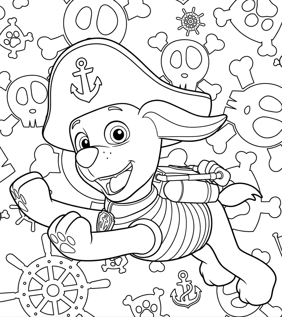 Paw Patrol para colorear para colorear para niños para imprimir gratis