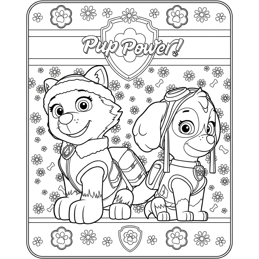 Paw Patrol para colorear para colorear para imprimir pdf